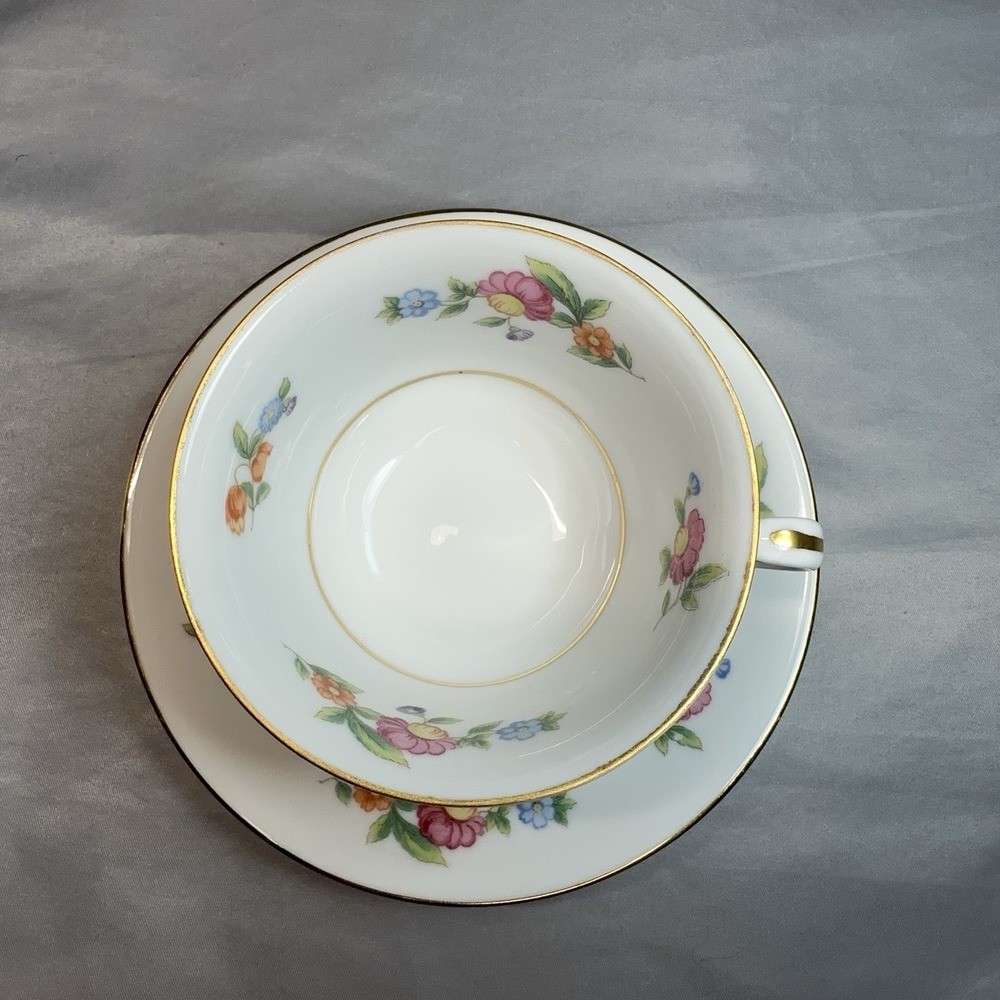 MINT Noritake Occupied Japan Tea Cup Saucer‎ Floral Gold Grandmillennial Tea Cup - Picture 3 of 12